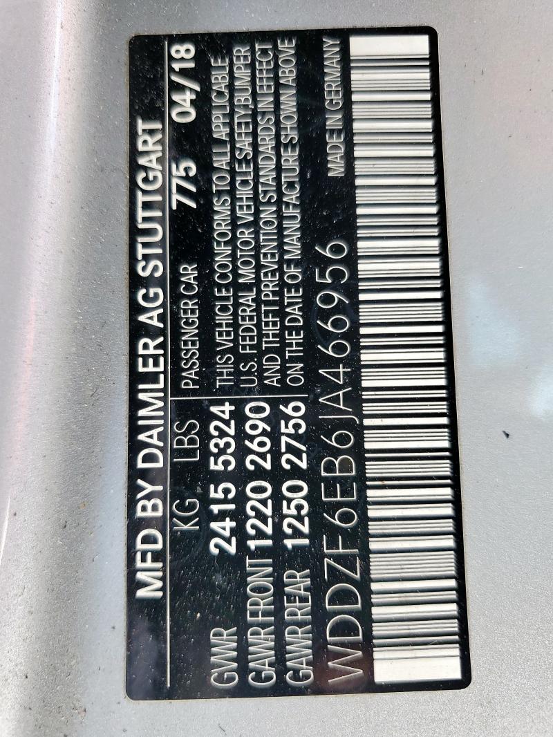 2018 MERCEDES-BENZ E 43 4MATI WDDZF6EB6JA466956