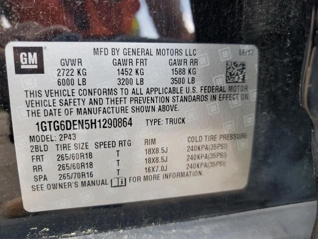 2017 GMC CANYON SLT 1GTG6DEN5H1290864