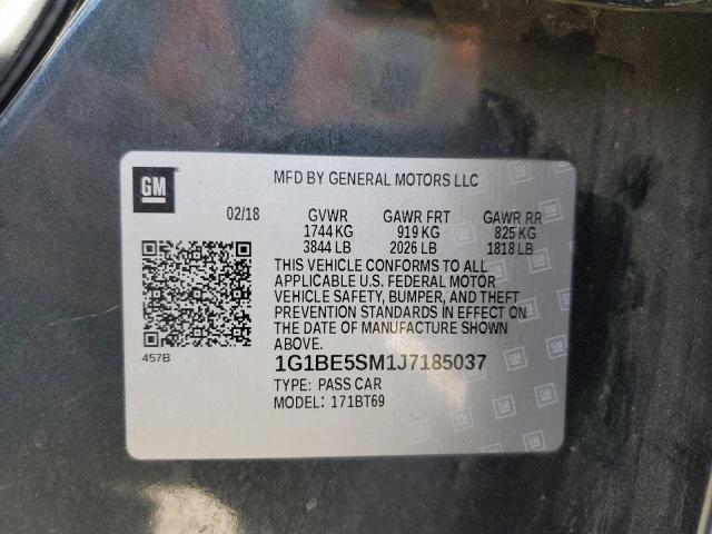 2018 CHEVROLET CRUZE LT - 1G1BE5SM1J7185037