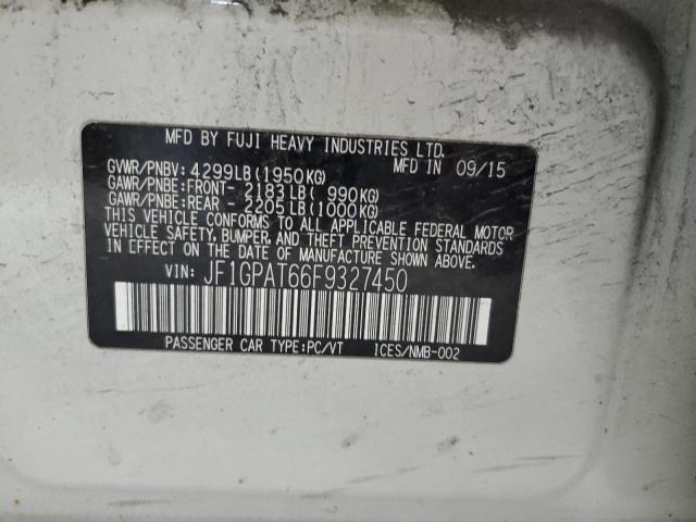 2015 SUBARU IMPREZA SP JF1GPAT66F9327450