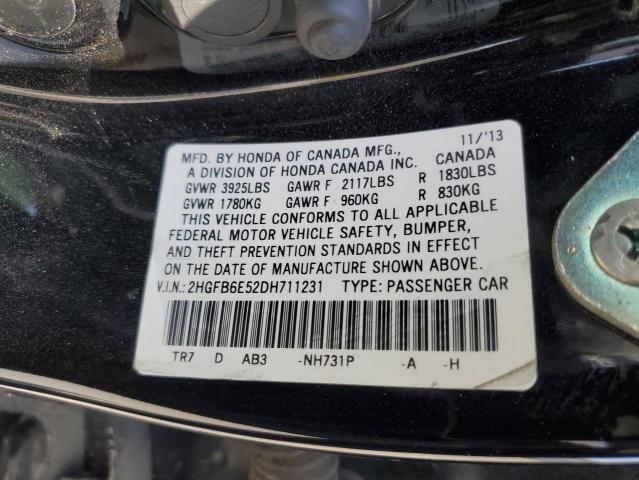 2013 HONDA CIVIC SI - 2HGFB6E52DH711231