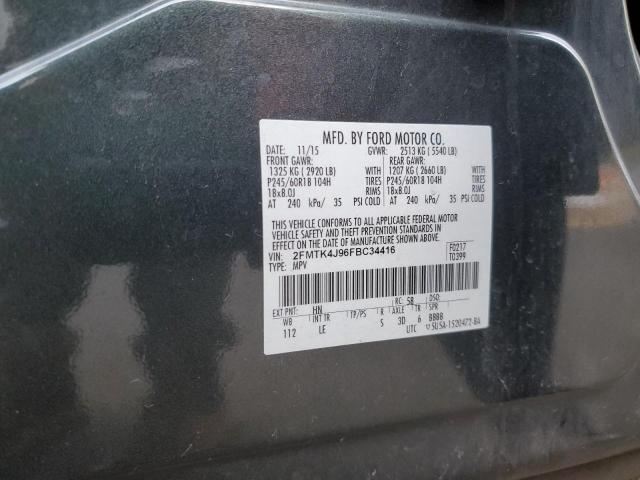 2015 FORD EDGE SEL - 2FMTK4J96FBC34416
