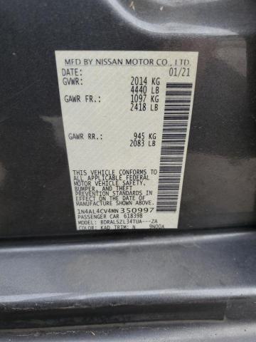 2021 NISSAN ALTIMA SR 1N4AL4CV4MN350997