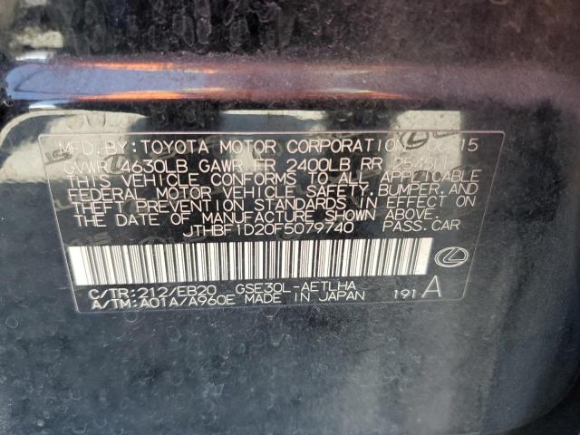 2015 LEXUS IS 250 JTHBF1D20F5079740