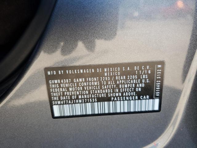 2017 VOLKSWAGEN JETTA GLI - 3VW4T7AJ1HM271535
