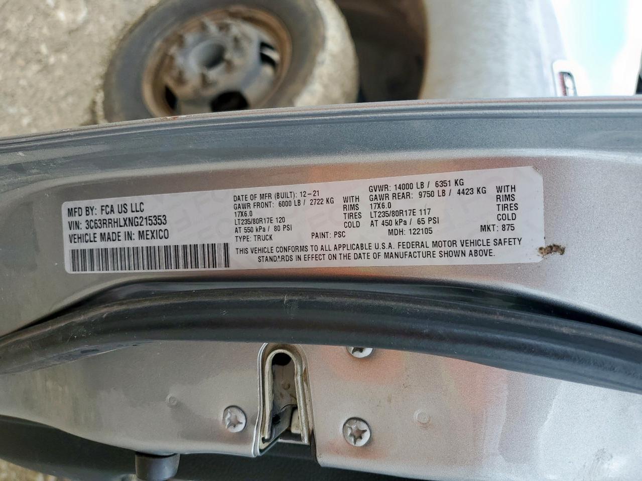 RAM 3500 BIG HORN/LONE STAR