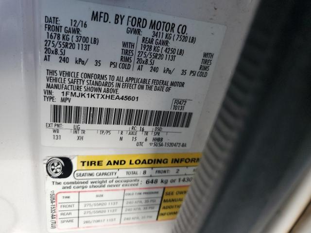 2017 FORD EXPEDITION 1FMJK1KTXHEA45601