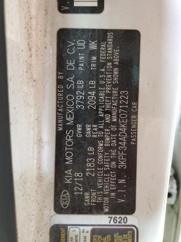 2019 KIA FORTE GT L 3KPF34AD4KE071223