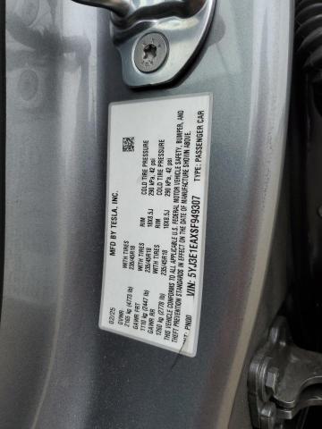 2025 TESLA MODEL 3 5YJ3E1EAXSF949307