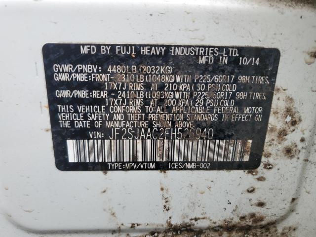 2015 SUBARU FORESTER 2 - JF2SJAAC2FH526940