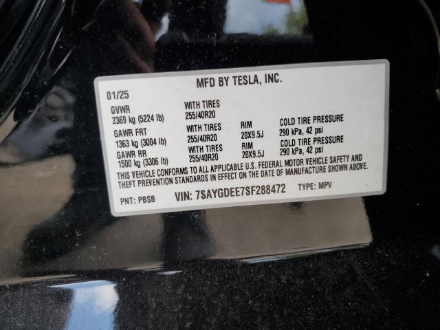 2025 TESLA MODEL Y - 7SAYGDEE7SF288472