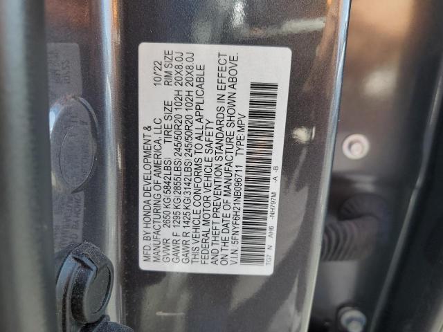 2022 HONDA PILOT SE 5FNYF6H21NB096711