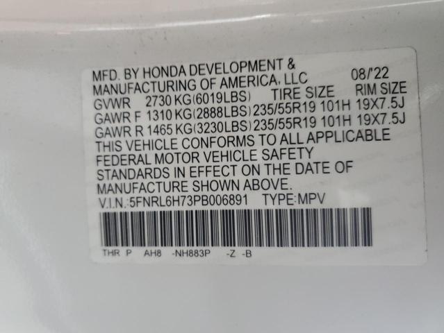2023 HONDA ODYSSEY SP 5FNRL6H73PB006891