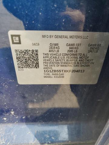 2019 CHEVROLET MALIBU LS - 1G1ZB5STXKF204013