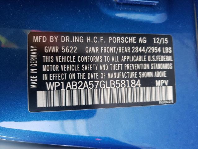 2016 PORSCHE MACAN S - WP1AB2A57GLB58184