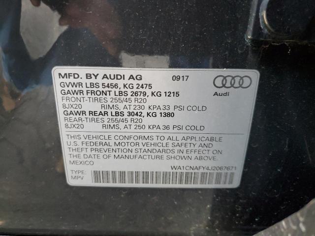 2018 AUDI Q5 PRESTIG WA1CNAFY4J2067671