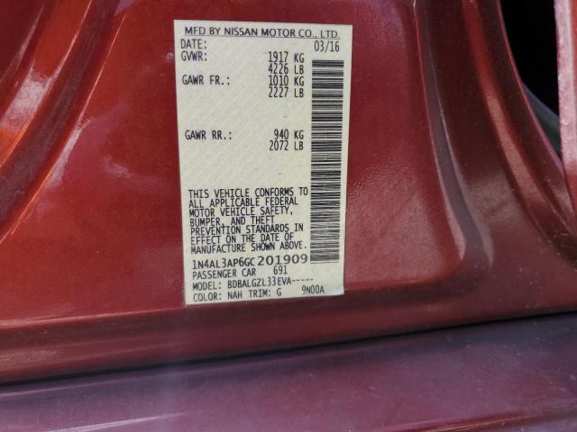 2016 NISSAN ALTIMA 2.5 - 1N4AL3AP6GC201909