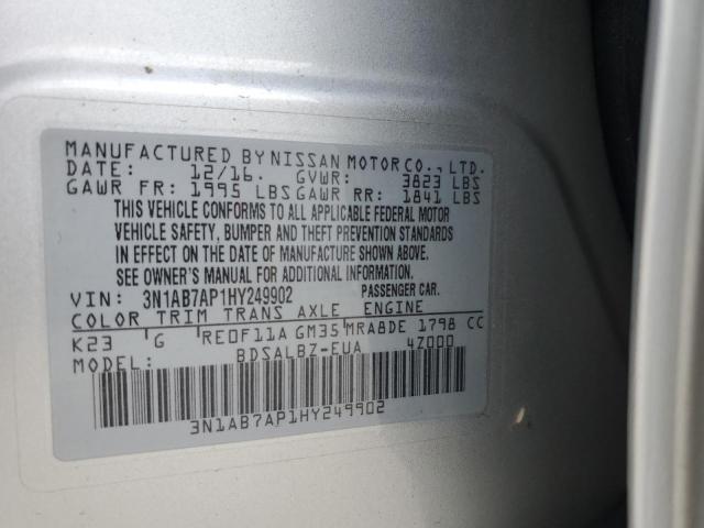 2017 NISSAN SENTRA S - 3N1AB7AP1HY249902