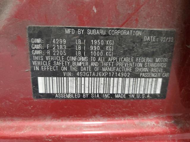 2023 SUBARU IMPREZA SP 4S3GTAJ6XP1714902