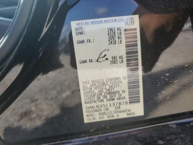 2020 NISSAN ALTIMA SR 1N4BL4CV7LC137878
