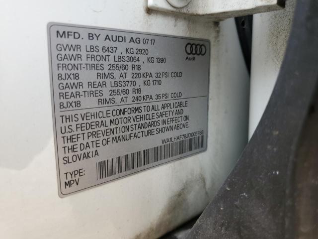 2018 AUDI Q7 PREMIUM - WA1LHAF78JD005788