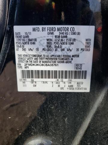 2012 FORD EDGE LIMIT - 2FMDK3KC8CBA35761