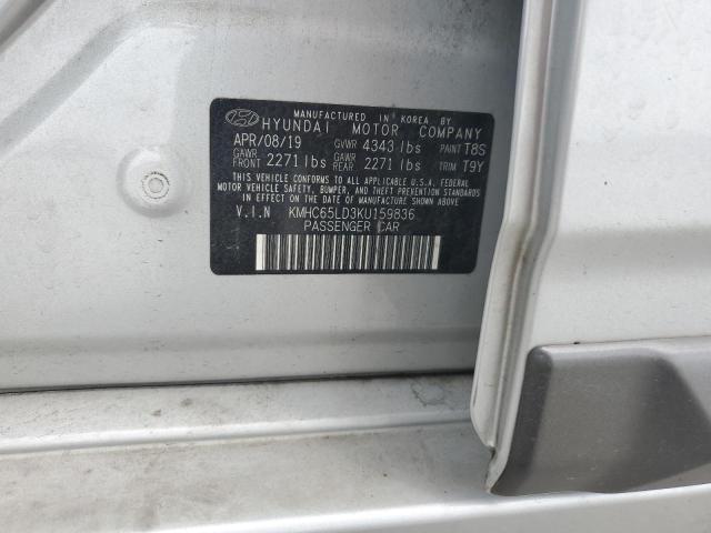 2019 HYUNDAI IONIQ KMHC65LD3KU159836
