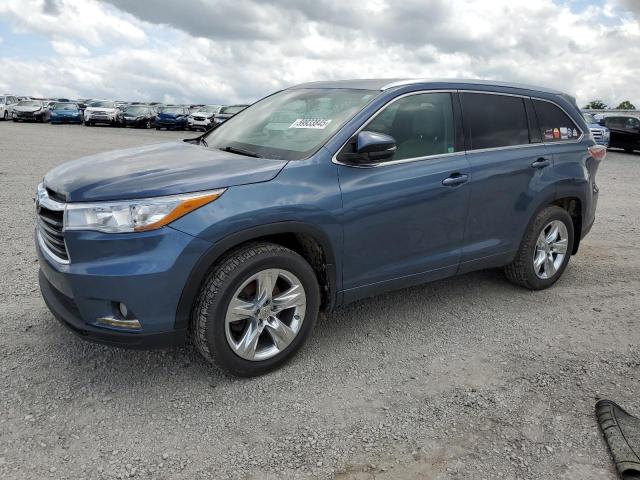 TOYOTA HIGHLANDER 2014 blue  Gasoline 5TDDKRFHXES021214 photo #1