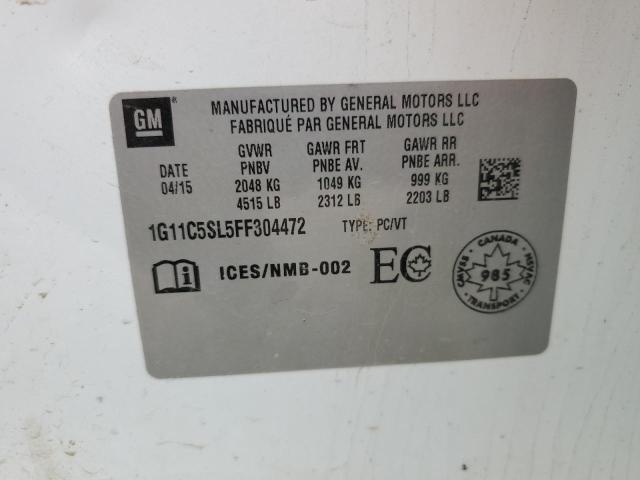2015 CHEVROLET MALIBU 1LT 1G11C5SL5FF304472