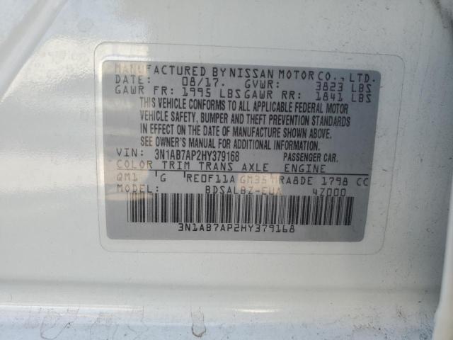 2017 NISSAN SENTRA S 3N1AB7AP2HY379168