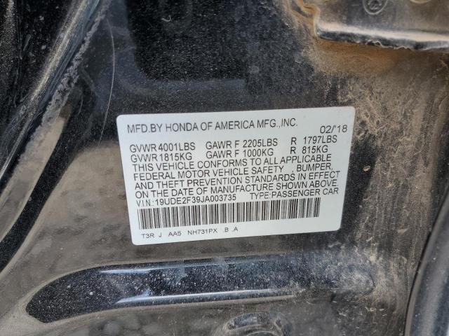 2018 ACURA ILX BASE W 19UDE2F39JA003735