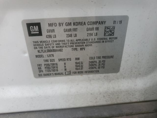 2019 CHEVROLET TRAX 1LT - KL7CJLSB6KB844462