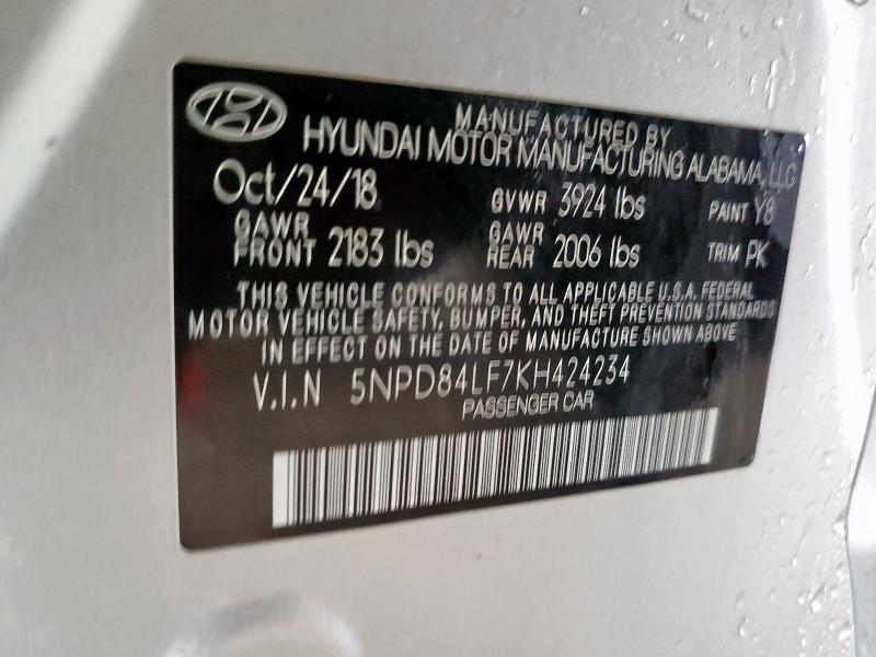 2019 HYUNDAI ELANTRA SE - 5NPD84LF7KH424234