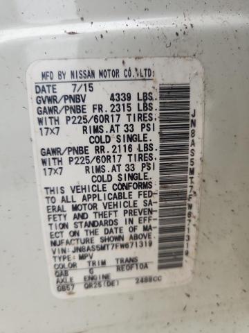2015 NISSAN ROGUE SELE JN8AS5MT7FW671319