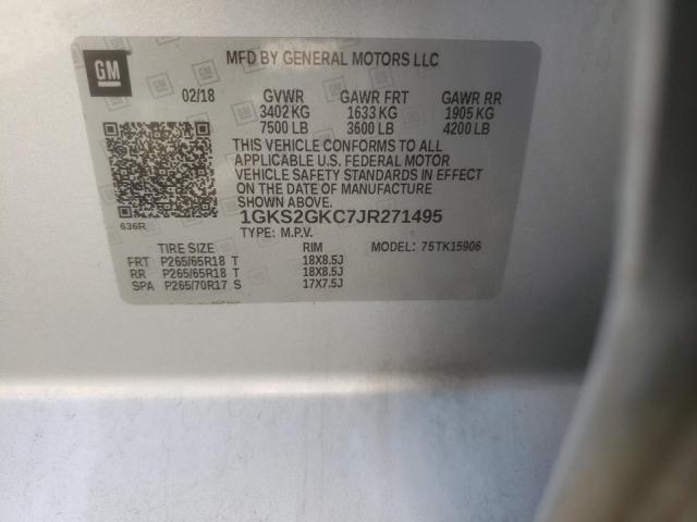 2018 GMC YUKON XL K 1GKS2GKC7JR271495