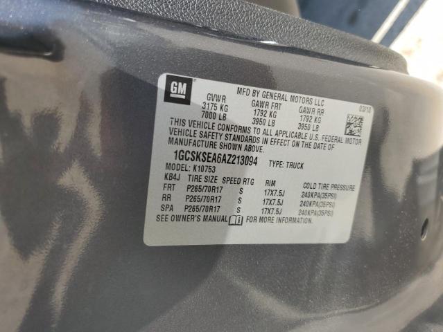 2010 CHEVROLET SILVERADO - 1GCSKSEA6AZ213094