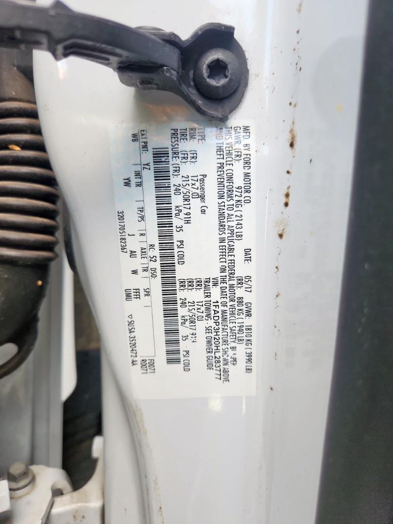 2017 FORD FOCUS SEL - 1FADP3H20HL283777
