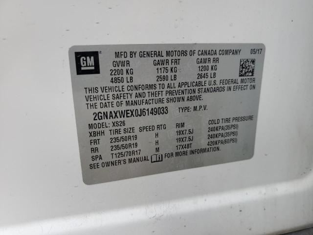 2018 CHEVROLET EQUINOX PR - 2GNAXWEX0J6149033