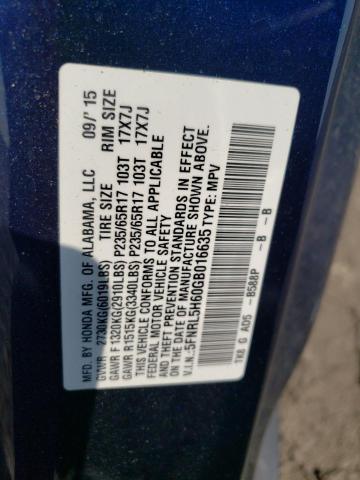 2016 HONDA ODYSSEY EX 5FNRL5H60GB016635
