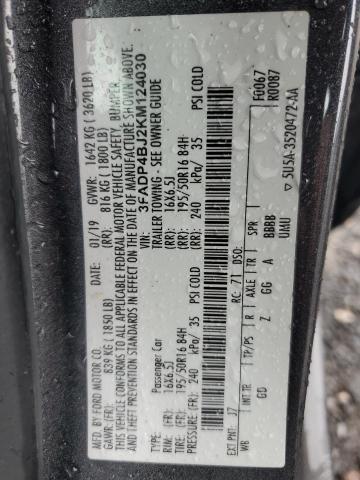 2019 FORD FIESTA SE - 3FADP4BJ2KM124030