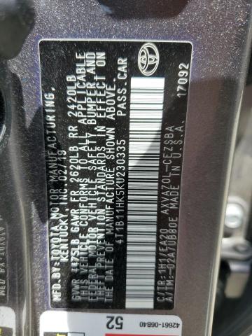 2019 TOYOTA CAMRY L - 4T1B11HK5KU230335