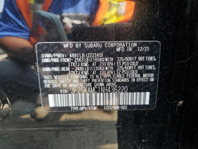2022 SUBARU FORESTER W JF2SKAMC1NH436220