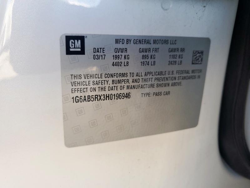 2017 CADILLAC ATS LUXURY 1G6AB5RX3H0196946