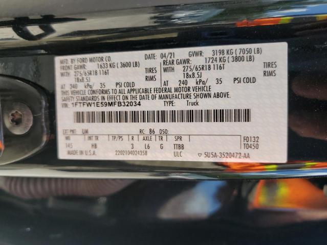 2021 FORD F150 SUPER - 1FTFW1E59MFB32034