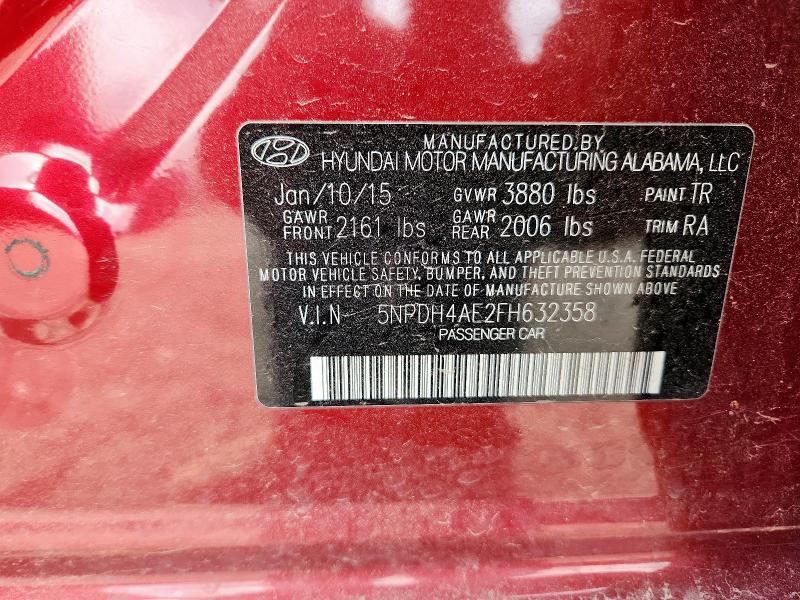 2015 HYUNDAI ELANTRA SE - 5NPDH4AE2FH632358