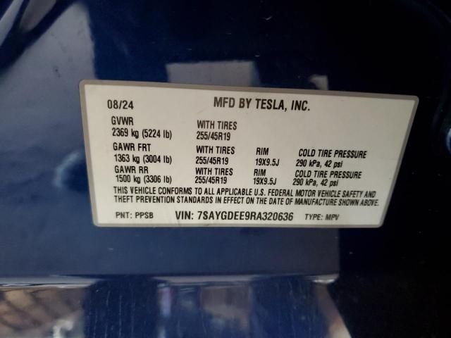 2024 TESLA MODEL Y - 7SAYGDEE9RA320636