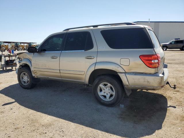 TOYOTA SEQUOIA SR 2002 gold  gas 5TDBT44A72S063610 photo #3