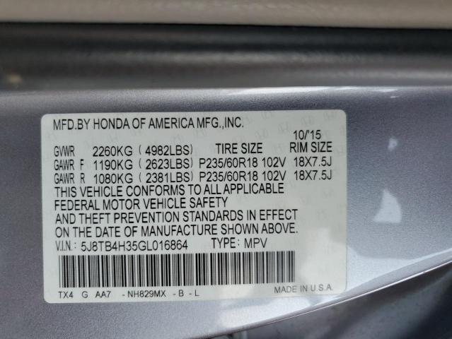 2016 ACURA RDX - 5J8TB4H35GL016864