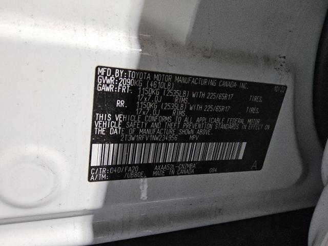 2022 TOYOTA RAV4 XLE - 2T3W1RFV1NW234956