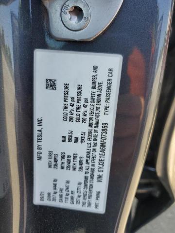 2021 TESLA MODEL 3 5YJ3E1EA6MF073869